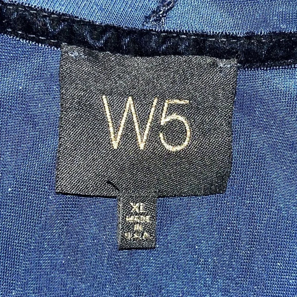 W5 Size XL Blue Velvet Cascade Front Cardigan Jacket - Image 5