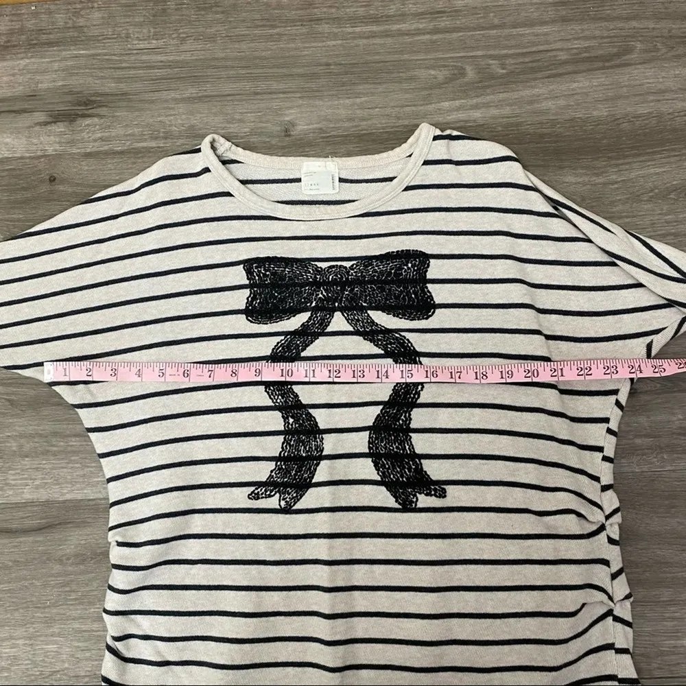 Ilwee Stripped Bow Print Sweatshirt M Size M - Image 6