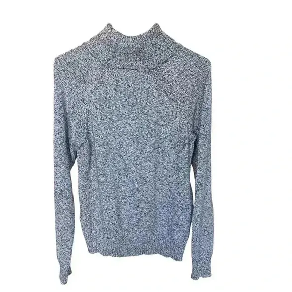 Karen scoot 100% cotton turtule neck sweater size M color gray - Image 2