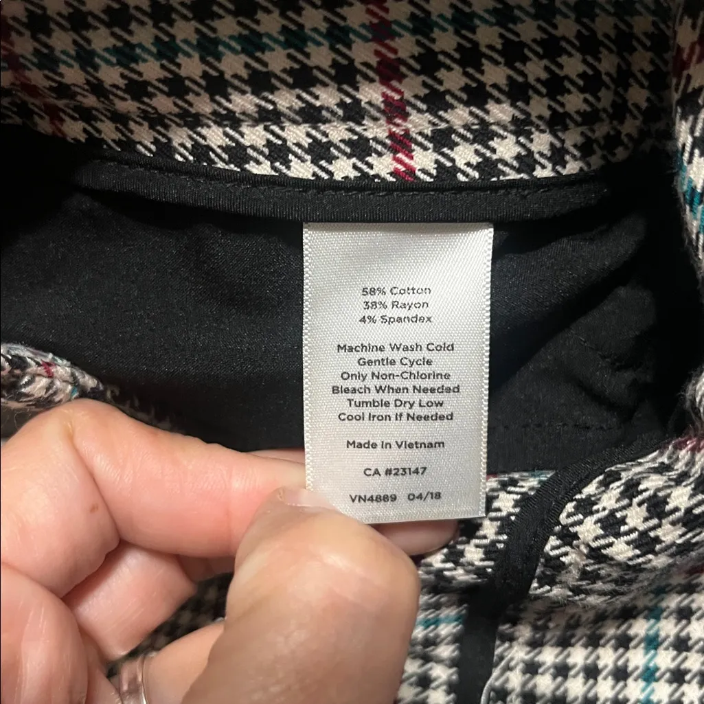 Talbots Hampshire Ankle Curvy Trouser Pant Houndstooth 18 - Image 9