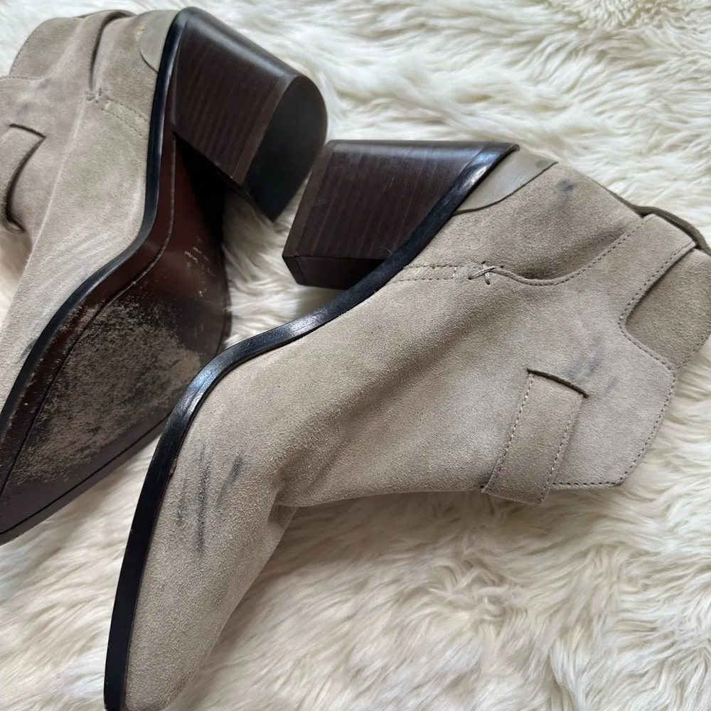 Ramone Rag & Bone Suede Ankle Boots Size 36 Ice Grey - Image 5