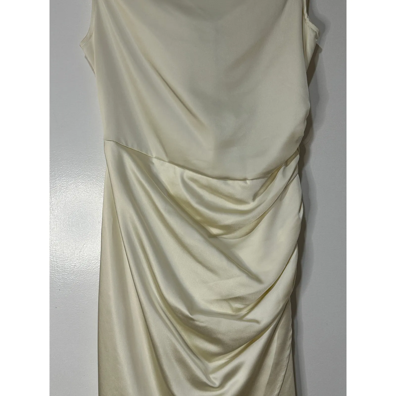 S'edge Elsa Satin Midi Dress Marshmallow Cream Size Small NWT New Years Bridal - Image 4