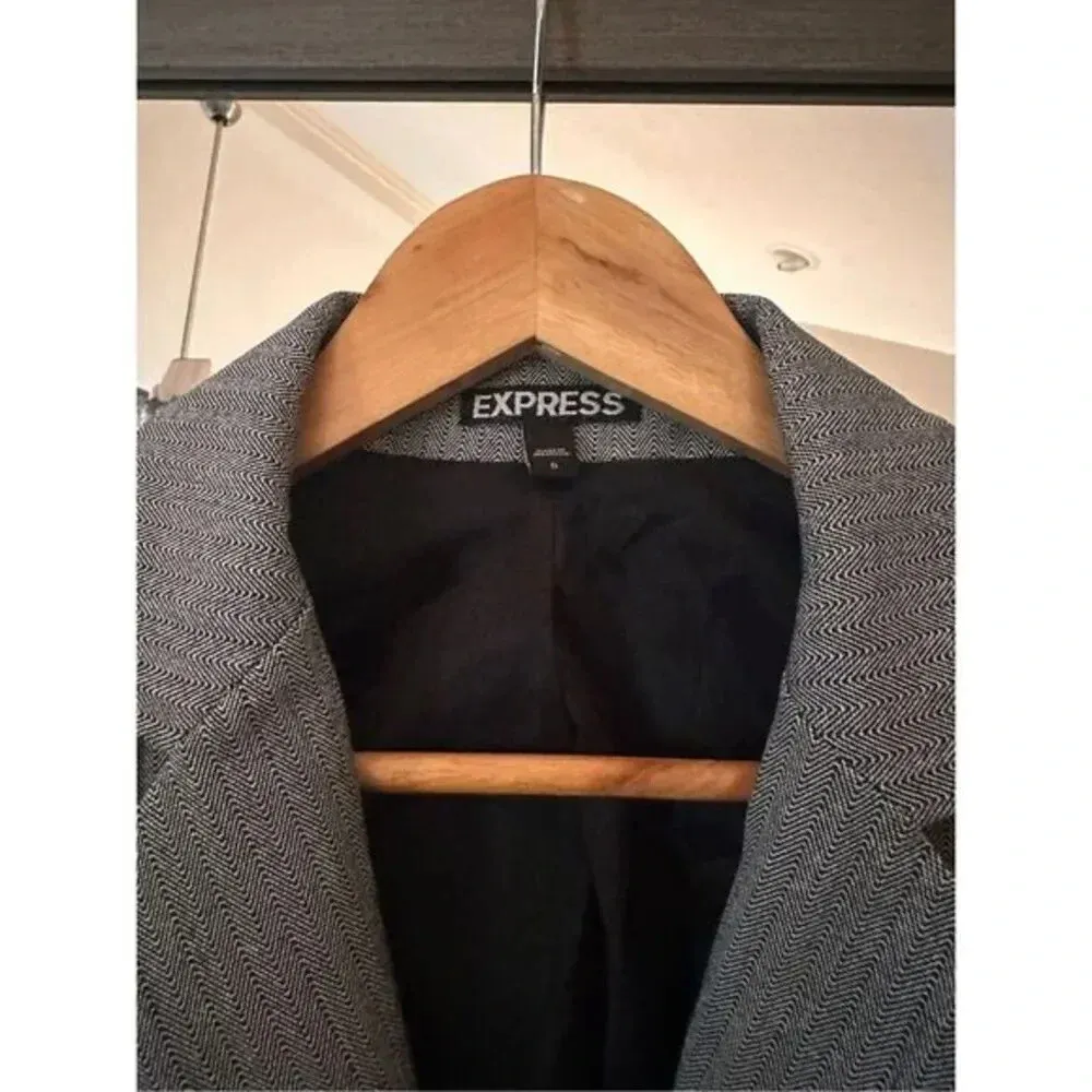 Express 2 Button Professional Blazer Retail 150‎ Gray - Image 3