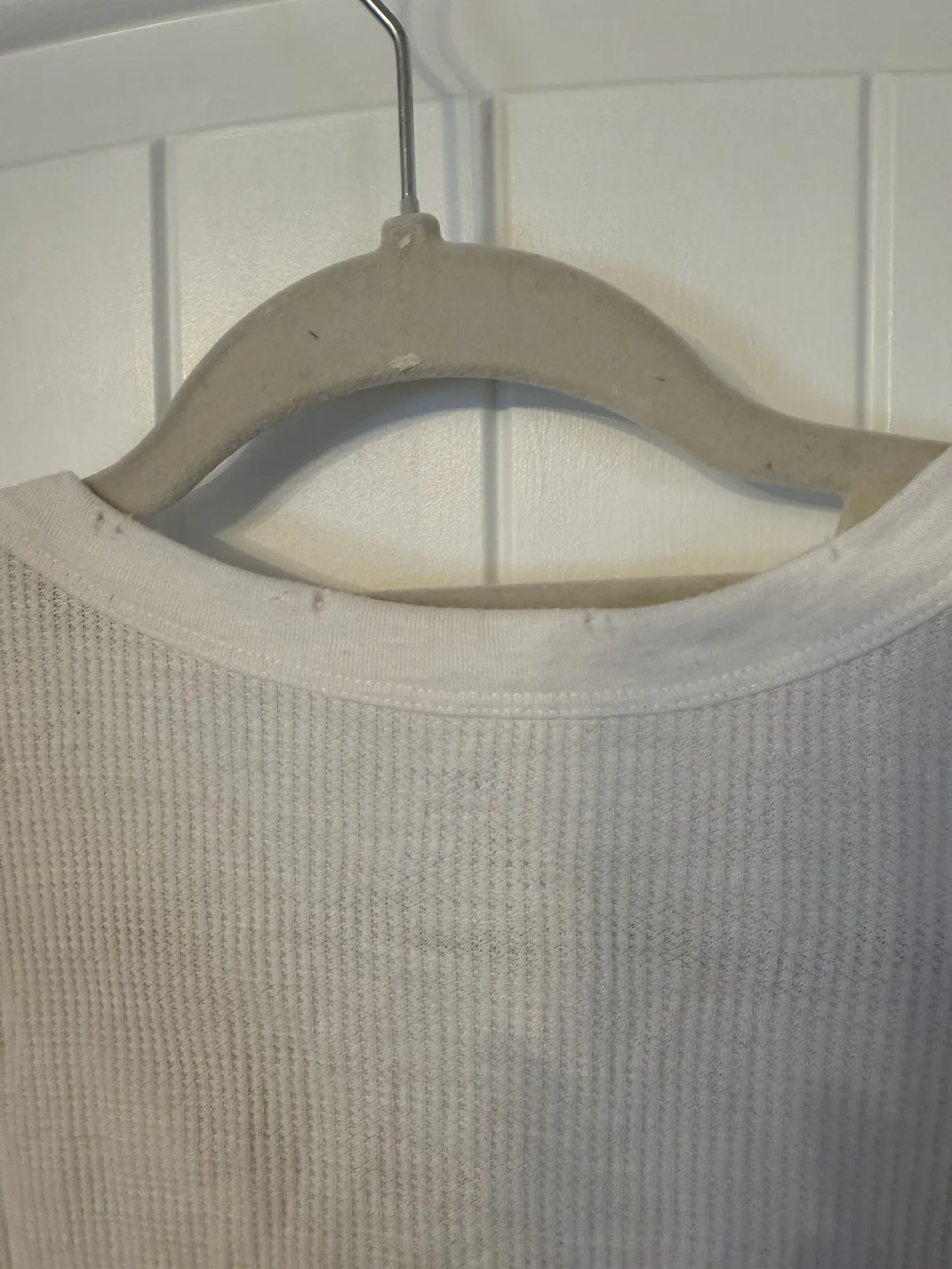 White Waffle Henley - Image 5