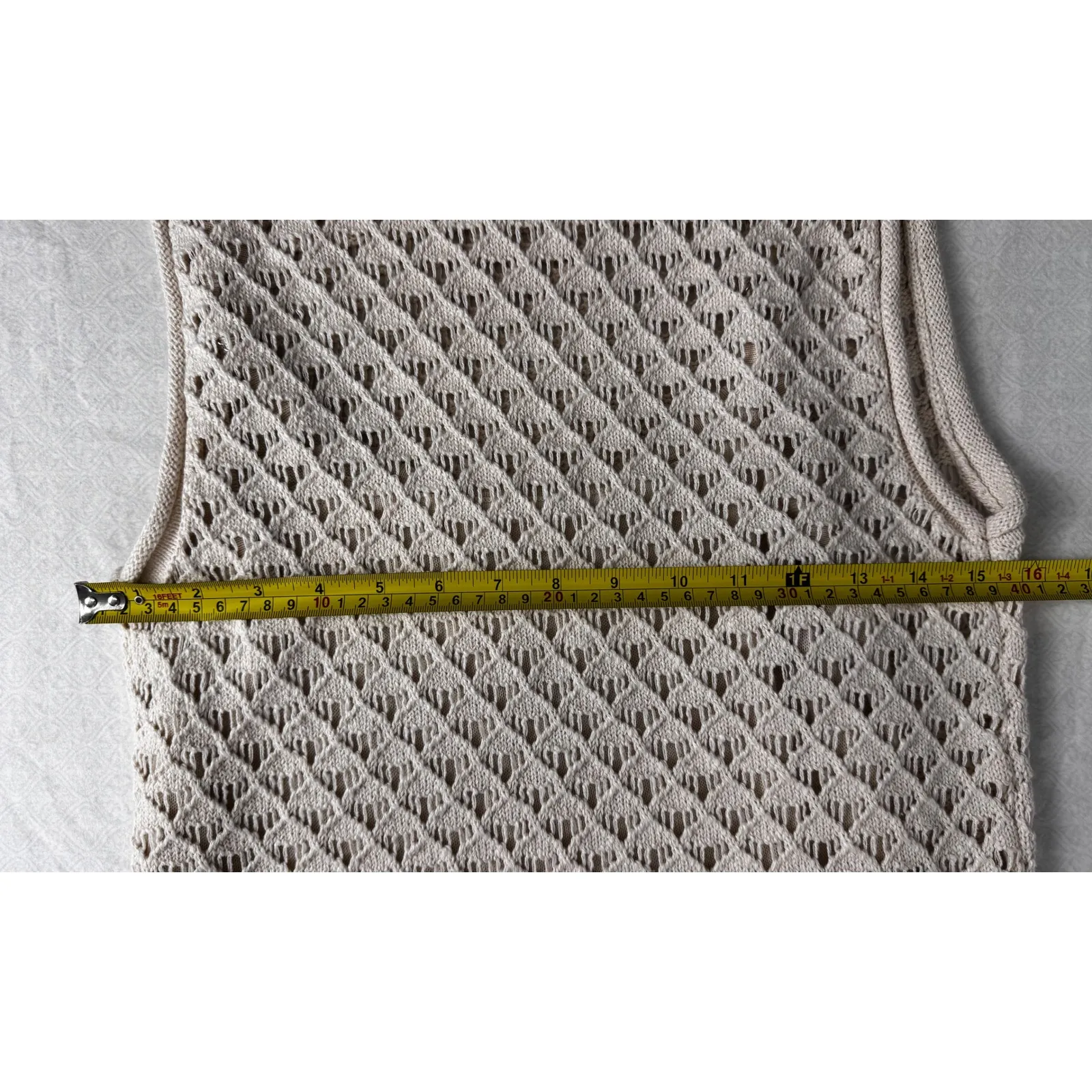 Sanctuary Cream Crochet Knit Sleeveless Mini Dress Women's XS - Image 8