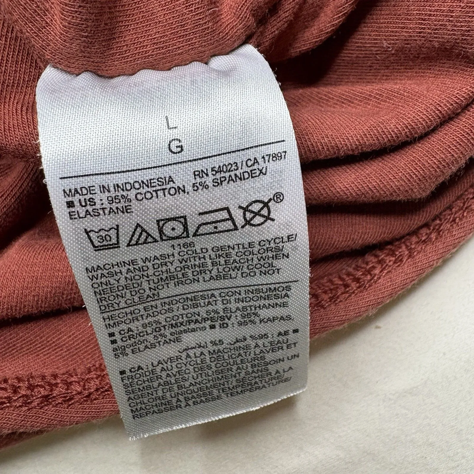 Old Navy Square Neck Tank Top Bodysuit Wide Straps Orange Brown Womens Large - Image 6