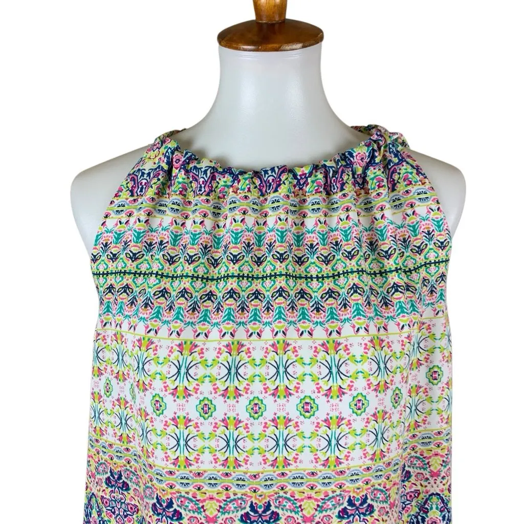 Rachel Ashwell Boho Floral Print Sleeveless Halter Mini‎ Dress Cottagecore 4 - Image 2