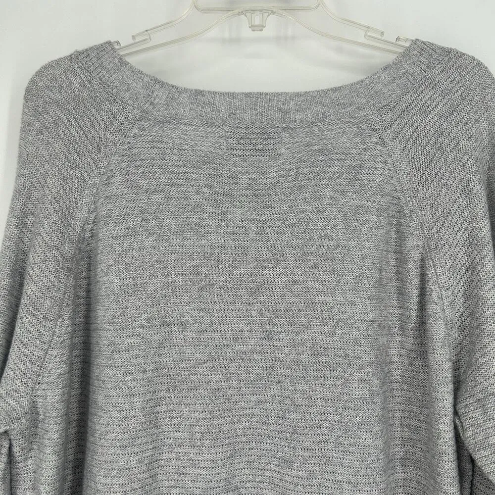 NEW Old Navy Gray Knit Tunic Sweater Boat Neck Lightweight Ribbed Trim Size XL - Image 7