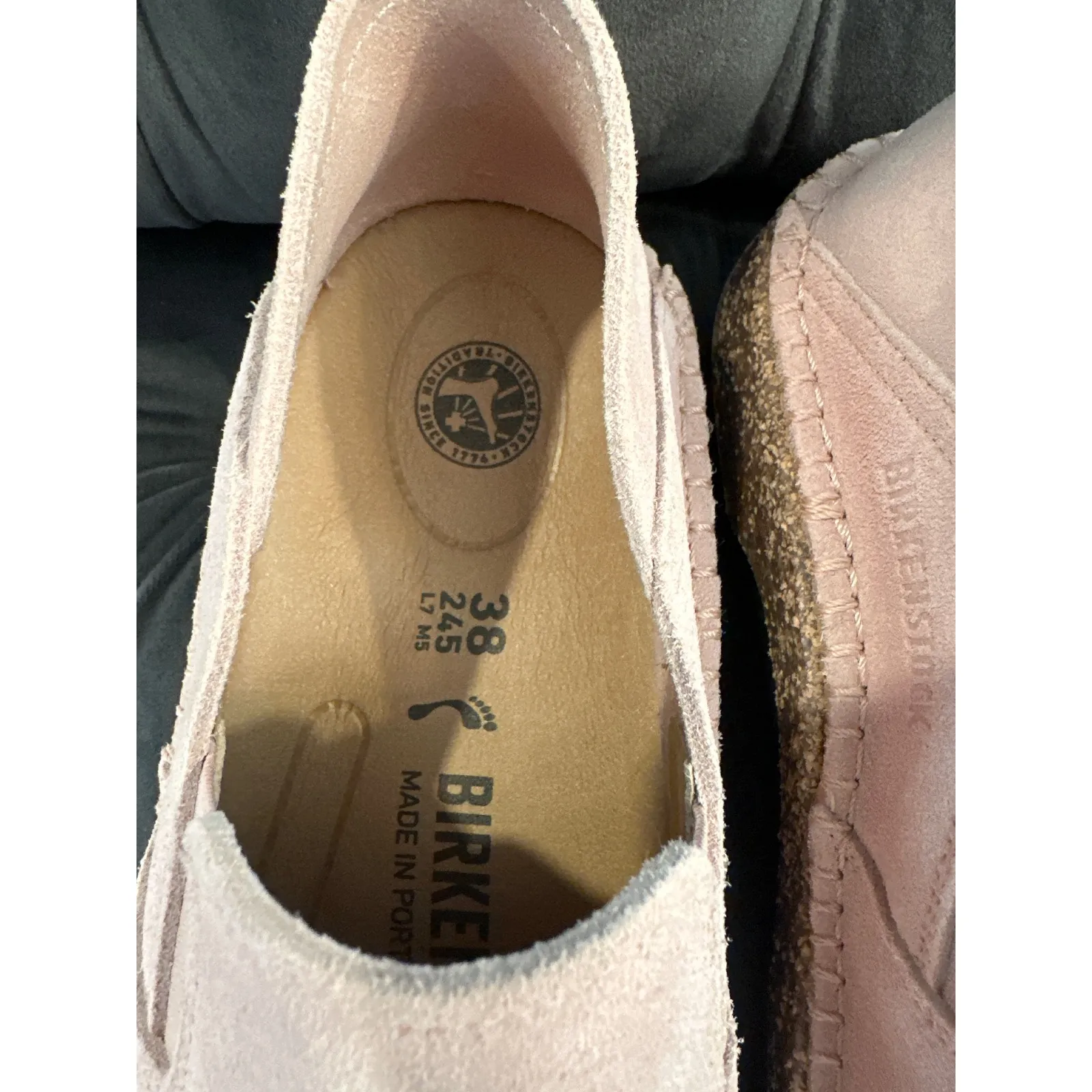 Birkenstock Callan Womens Slip On Shoes Pink Suede leather Size 38/7 - Image 2