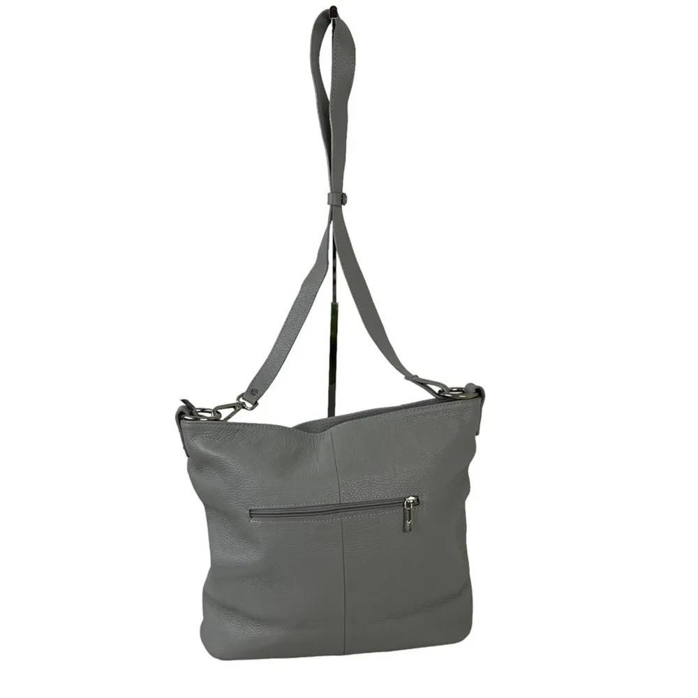 Genuine Leather Borse in Pelle Made in Italy Shoulder Bag Gray - Image 2