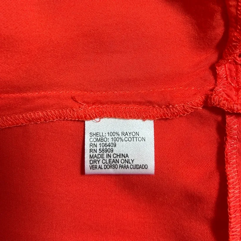 Y2K Gianni Bini Women Tunic Top M Orange Eyelet Inset Flowy Boho Festival Flowy‎ - Image 11