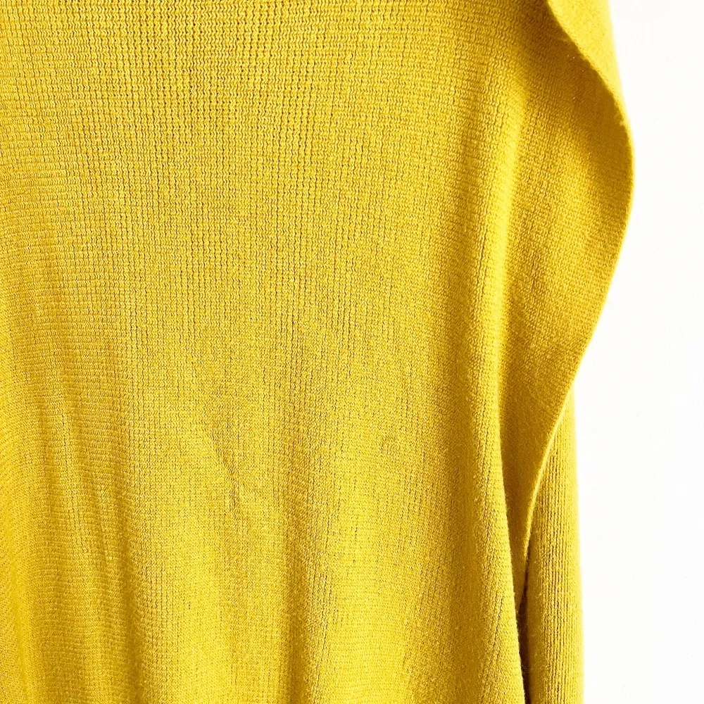 Large Wrap Scarf in Mustard Yellow - Image 6