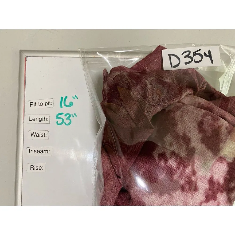 Lulus Live In Harmony Tie-Dye Maxi Dress Sz S Mauve Pink Leg‎ Slit Open Back - Image 9