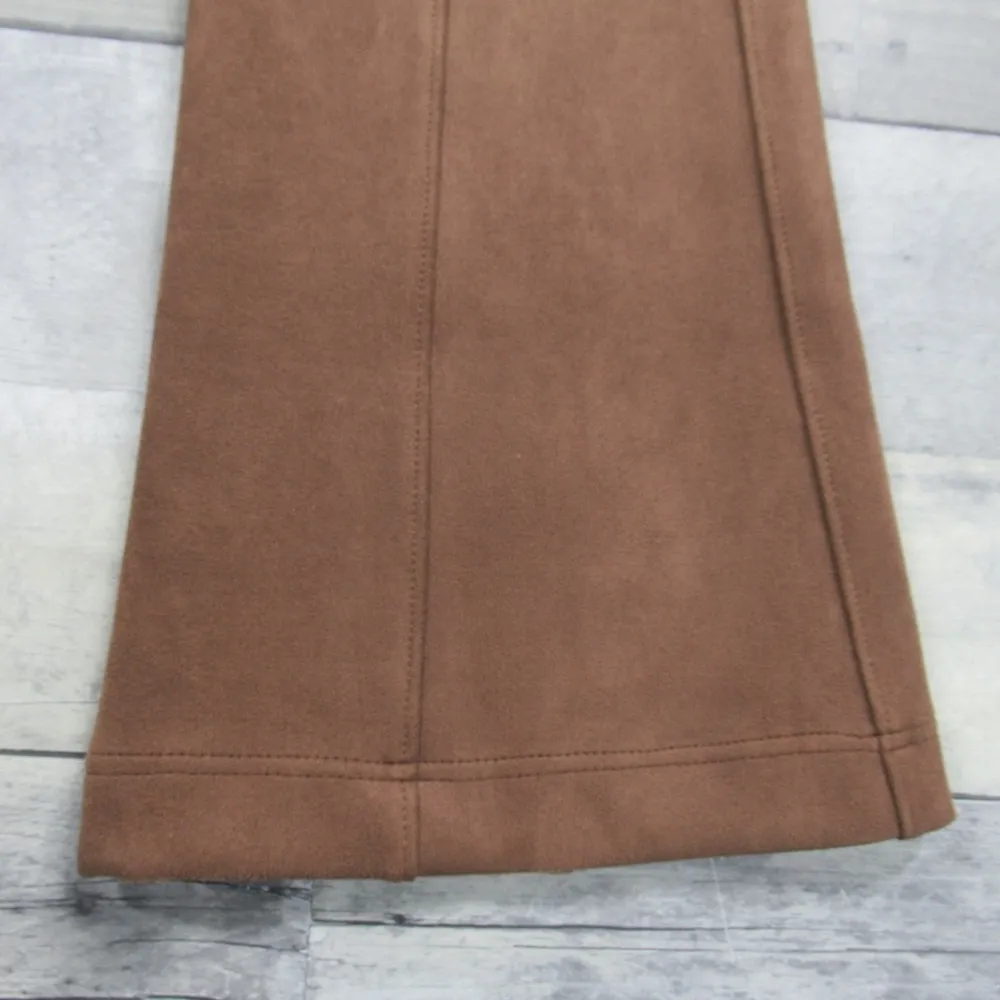 BCBGMAXAZRIA Faux Suede Flare Leg Pant in Light Mocha Women's Size XS - Image 7