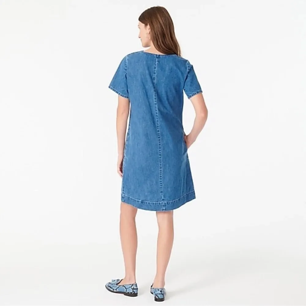 NWT J. Crew Blue Denim Dress - Image 4