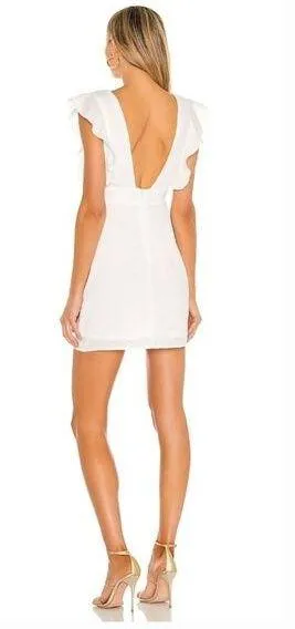 Superdown Harlow Mini Dress in White Medium - Image 3