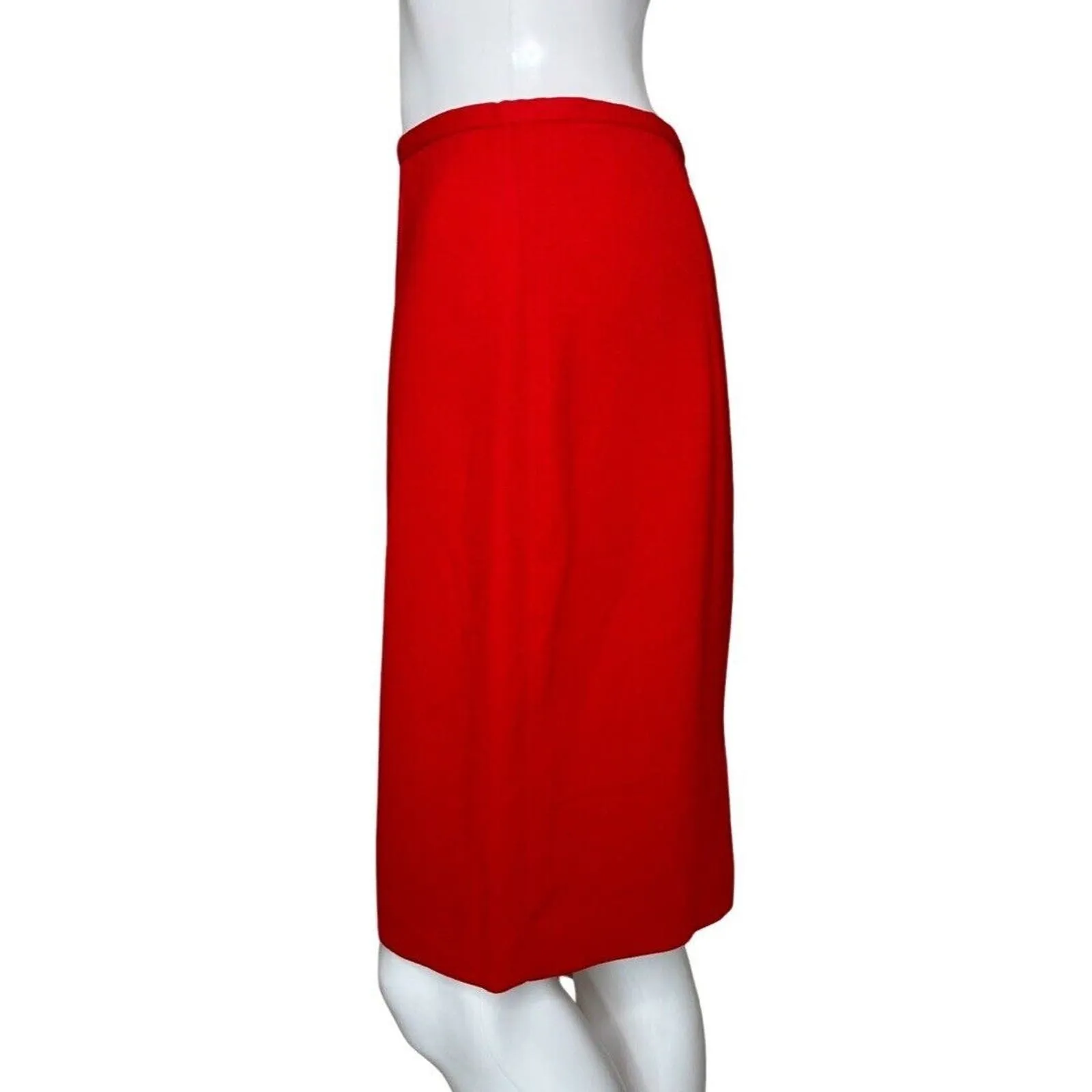 Petite Sophisticate Skirt Womens 2 Red Straight Mini Skirt Casual Office Vintage - Image 3