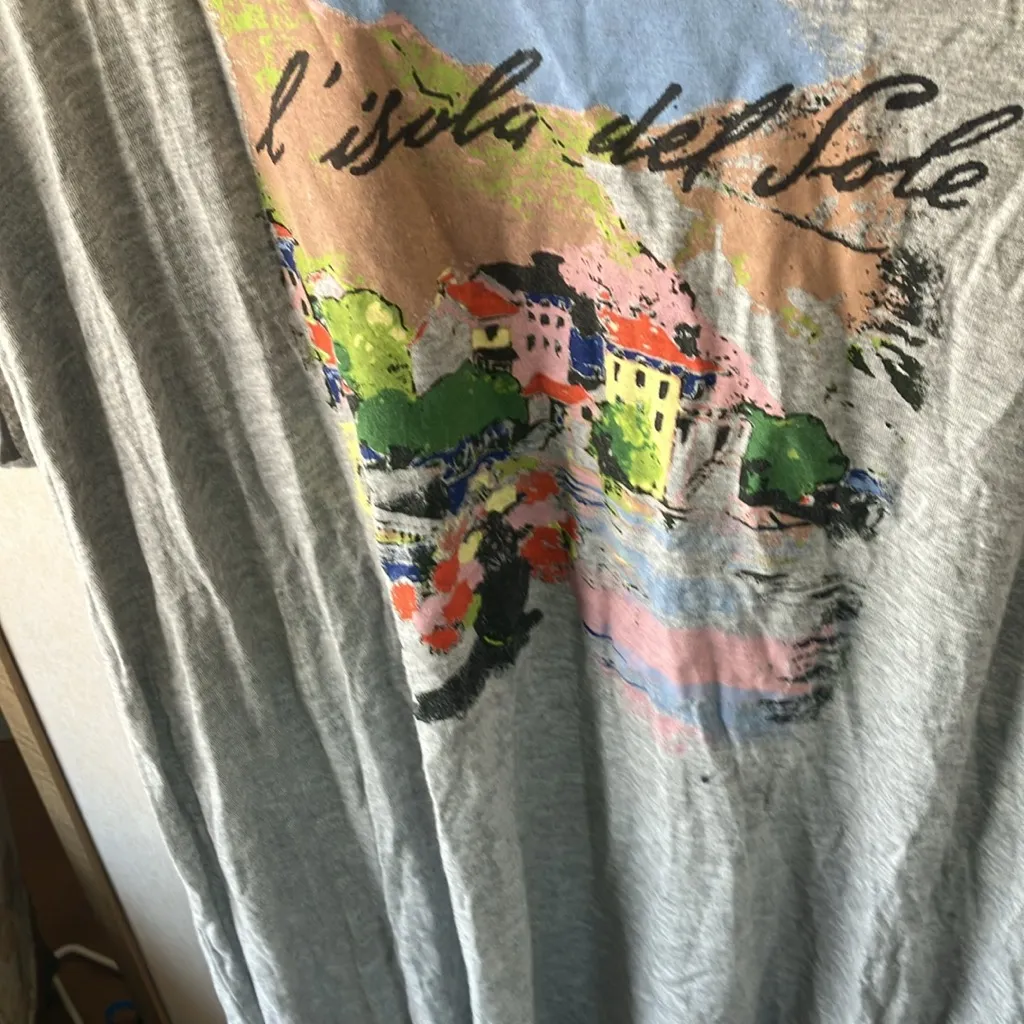 FINAL MARKDOWN Casey & key Gray Graphic cold shoulder Women's Top 2x - Image 2