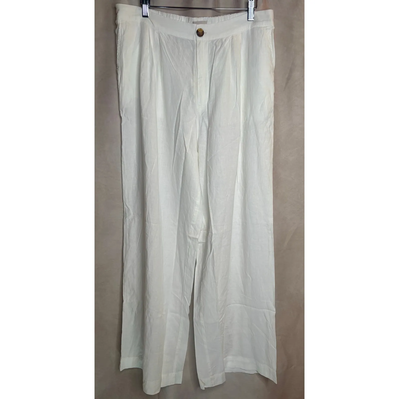 Brixton Linen Blend Wide Leg Pant Size XL NWT White - Image 3