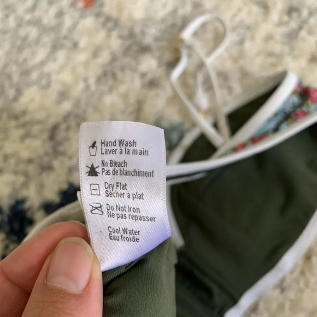 l*space Bloomin’ Gypsy Bombshell Top Size XS Floral Stripe Removable Straps - Image 7