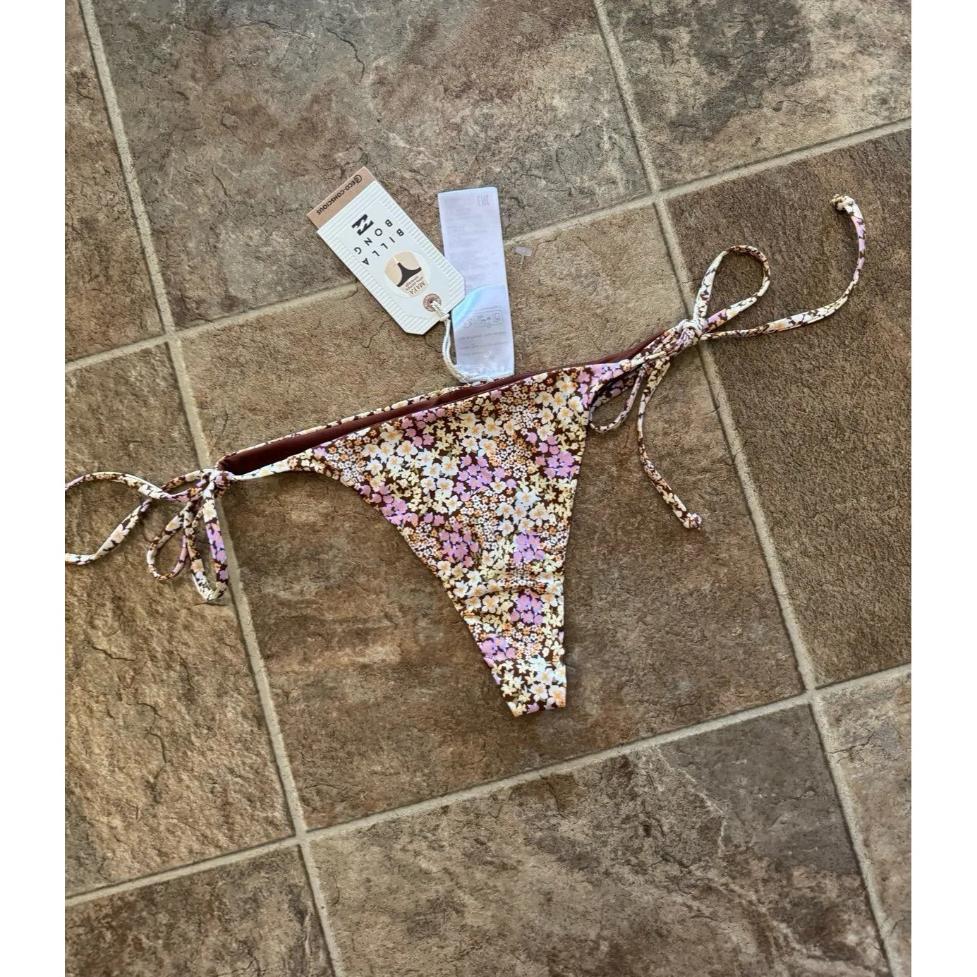 Billabong Ready For The Sun Tie Side Maya Bikini Bottoms Size Medium - Image 4