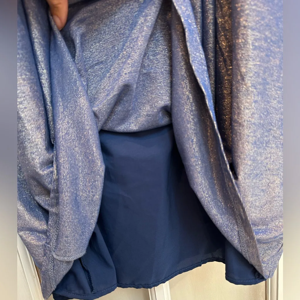 Vintage Y2K Betsey Johnson 90s 2000s Metallic Shimmer Party Dress Size 10 Medium - Image 7