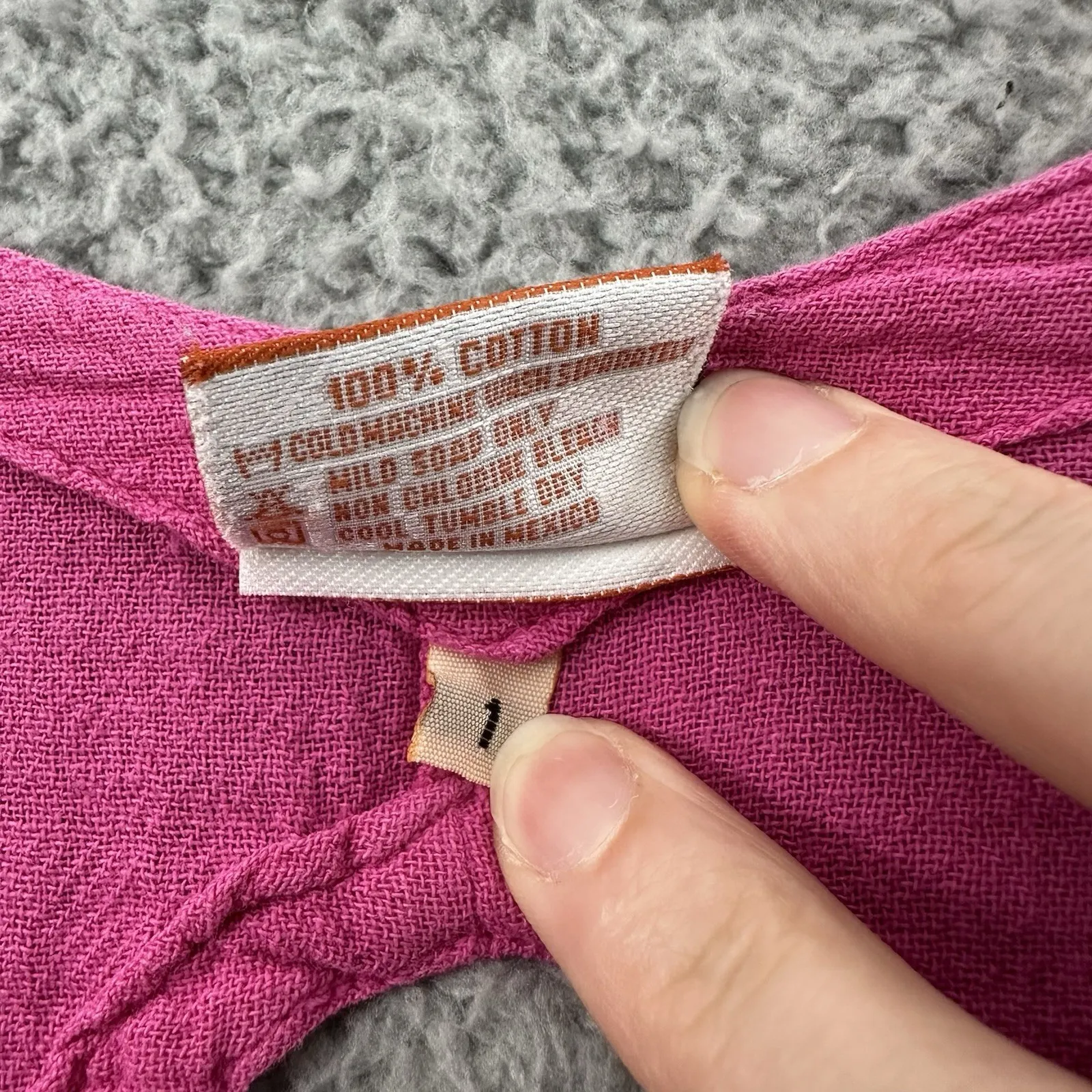 Oh My‎ Gauze Top Pink Keyhole Beach Relaxed Lagenlook 100% Cotton Women's 1 S/M - Image 4