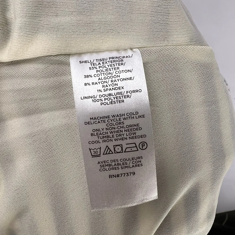 Ann Taylor Factory Striped Tweed Skirt Black White Textured Classic Workwear - Image 6