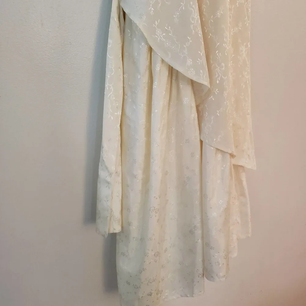 Vintage 90s Gunne Sax Ivory Backyard Beach Casual Punk Wedding Dress Small - Image 7