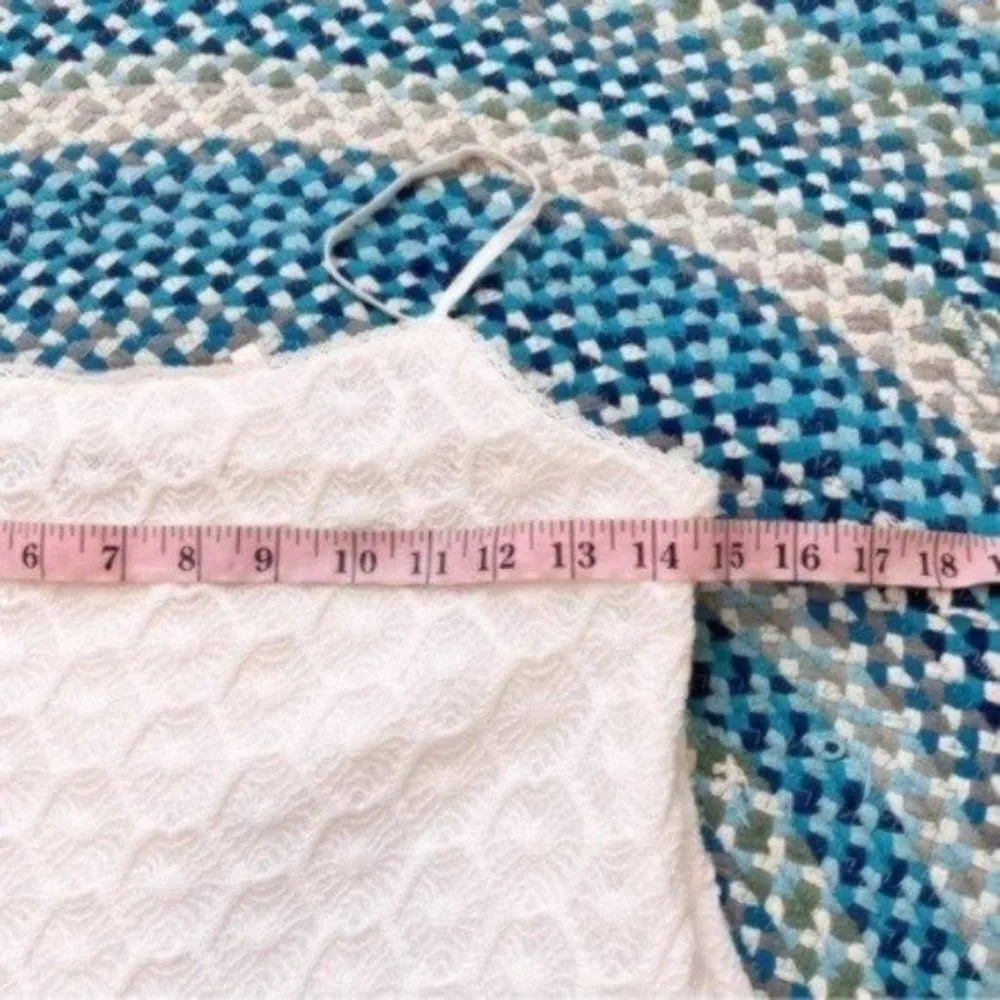 Anthropologie Bella White Asymmetric Hem Crochet Midi Dress Cottagecore XS NWT - Image 7