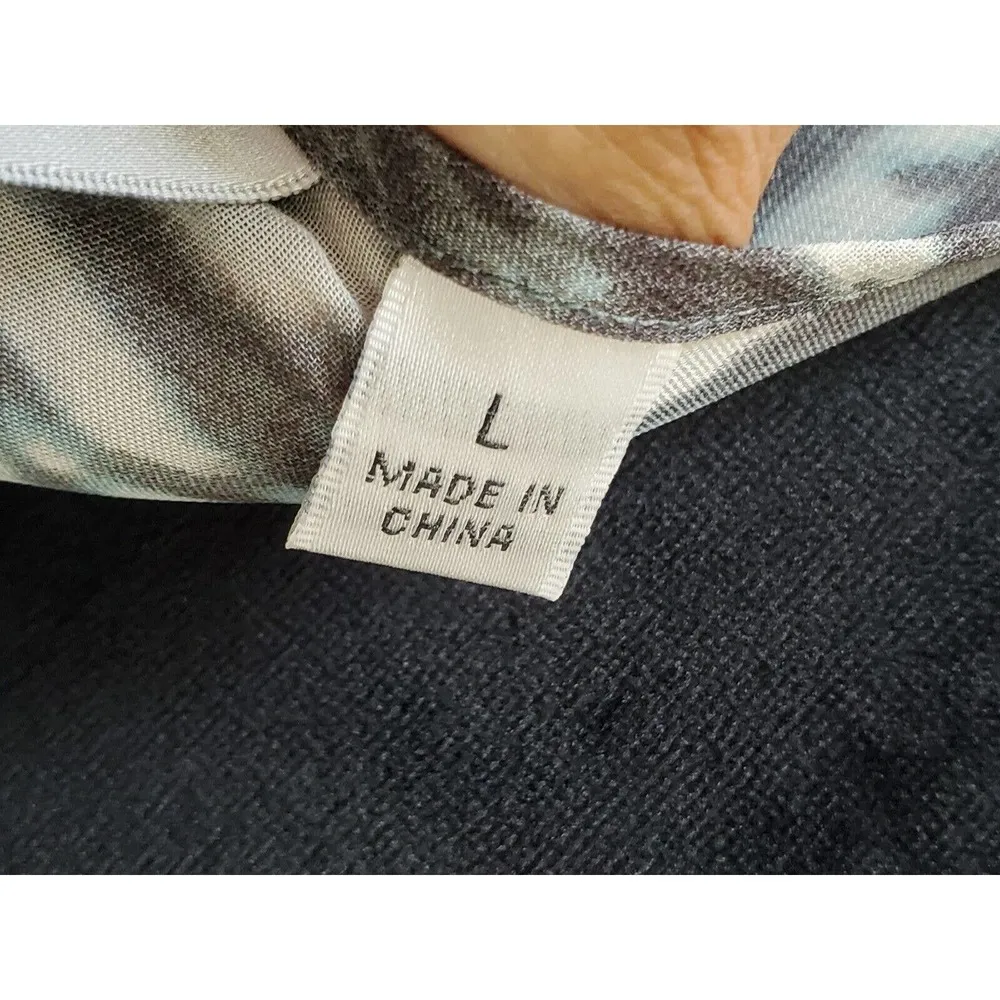 Marc Bouwer Multicolor Long Sleeve Round Neck Drawstring Top Blouse Size Large - Image 8