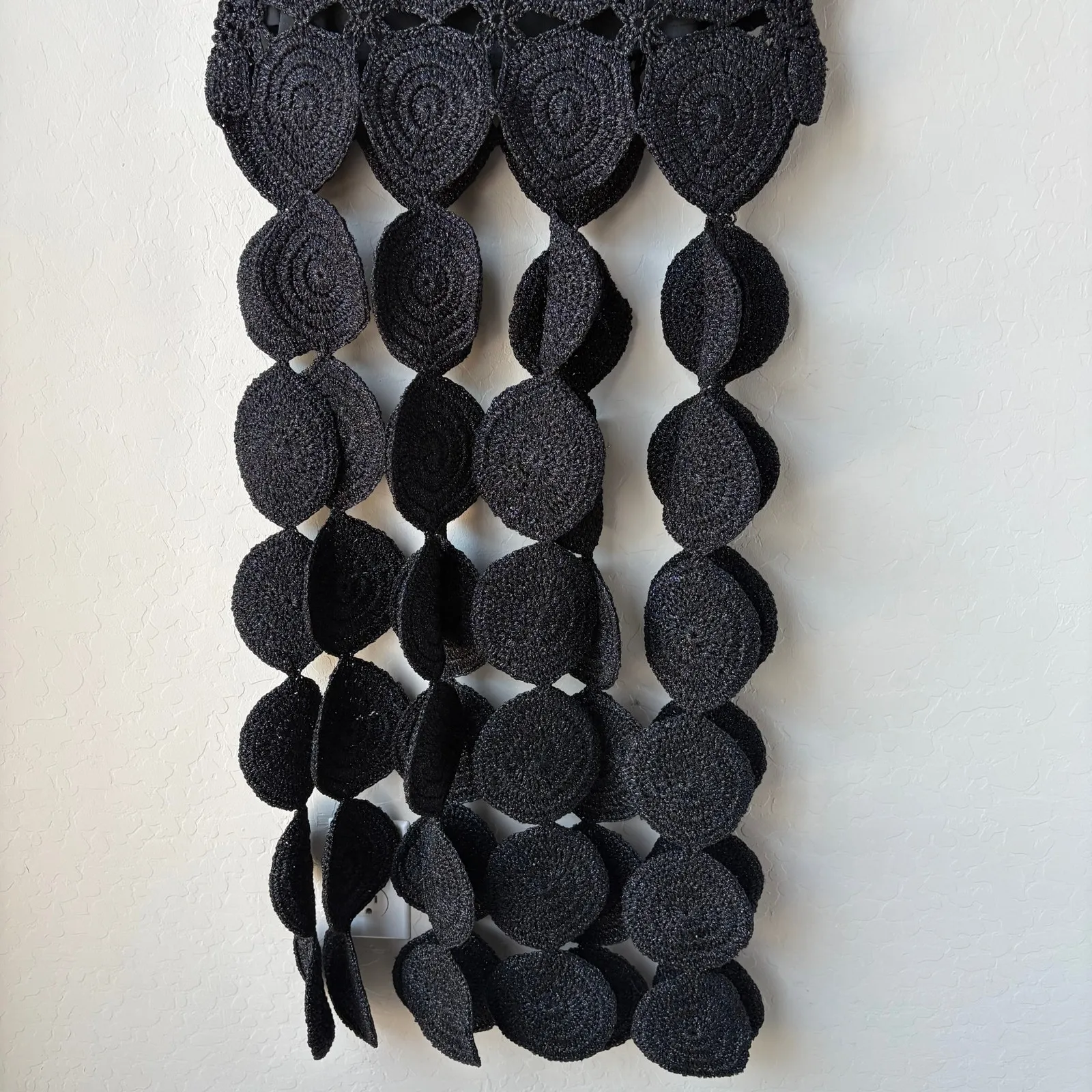 NEW Simon Miller Dress Beep Beep Fringe Black Crochet‎ Halter Maxi Dress Size M Size M - Image 5