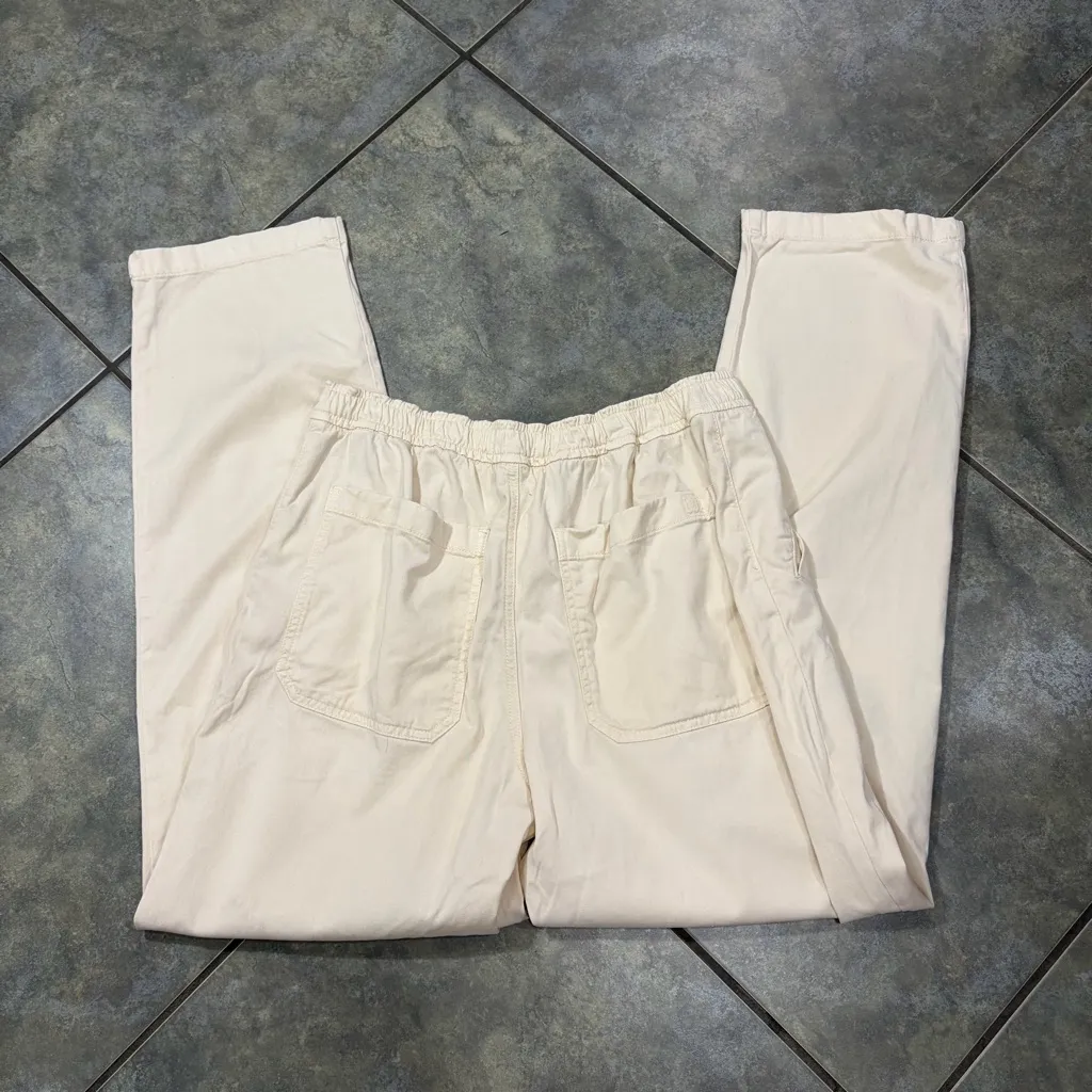 NWT Marine Layer Saturday Pants Women Sz L Chino Elastic Waistband Casual Comfy - Image 11