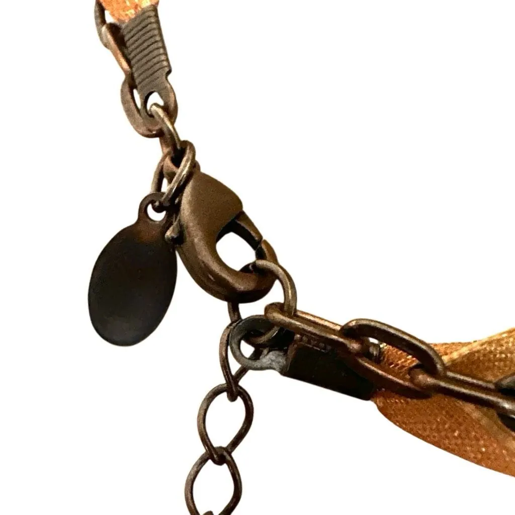 Cookie Lee Champagne faux Pearl & Crystal Cluster Necklace - Image 4