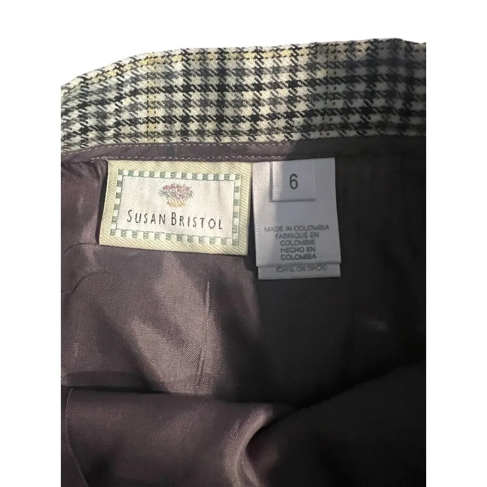 Susan Bristol Women's Tan Plaid Skirt - Image 5