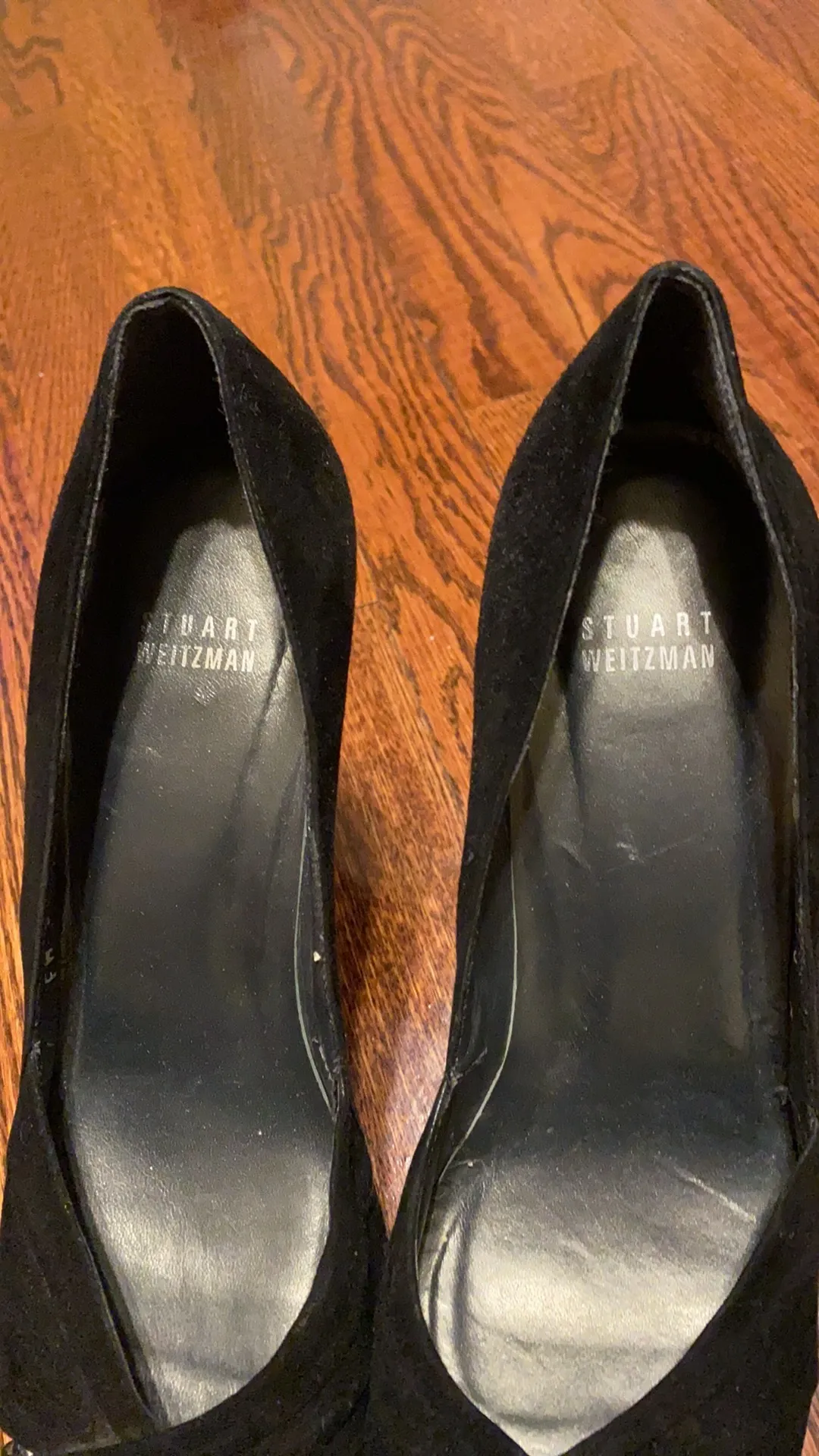 Platform Suede Knot Peep Toe Heels - Image 8