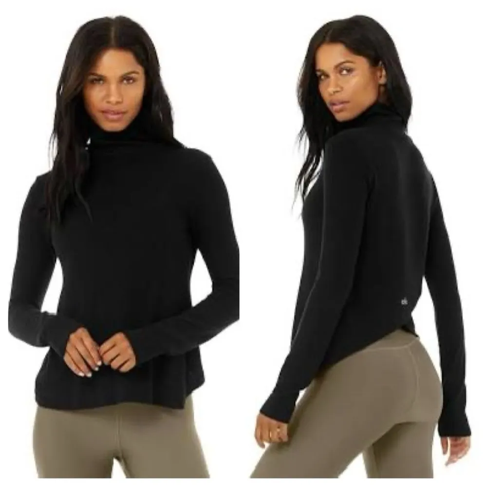 ALO YOGA Embrace Long Sleeve Turtleneck Sweater Size Small - Image 4