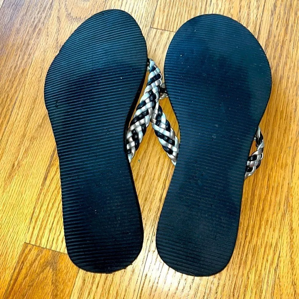 Sonoma Black Braided Thong Flip Flops- Possible Size 8.5/9? - Image 5