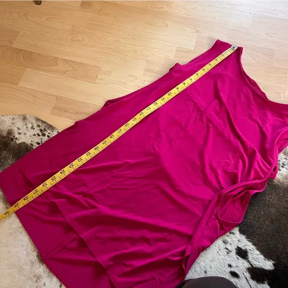 HELMUT LANG NWOT Faint Jersey Sleeveless Top in Fuchsia Size Medium‎ Open Back - Image 10