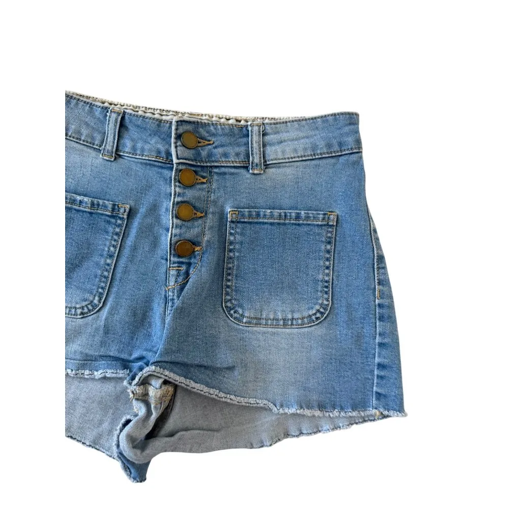 ROXY Women’s Buttonfly Denim Shorts Size 28 - Image 3