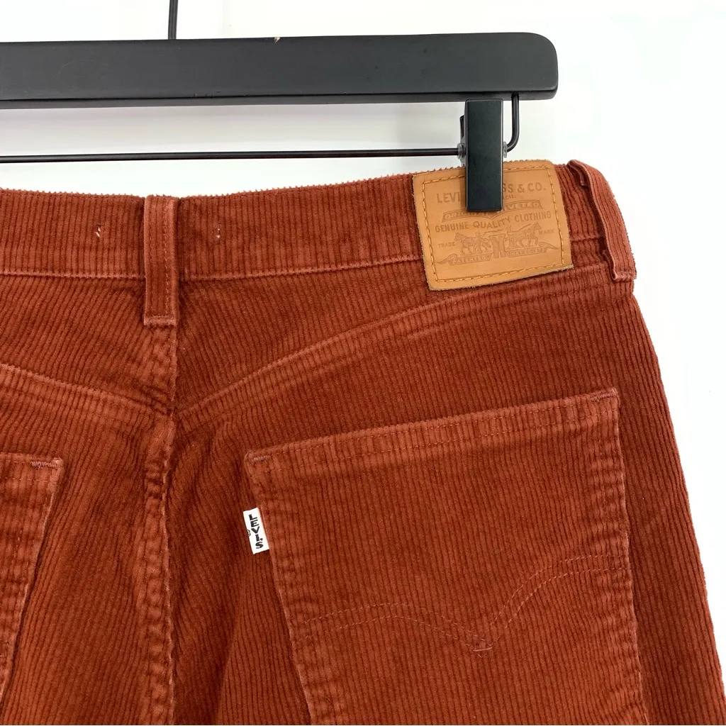 LEVI'S Premium 70's High Flare Corduroy Pant Burnt Orange 32 - Image 11