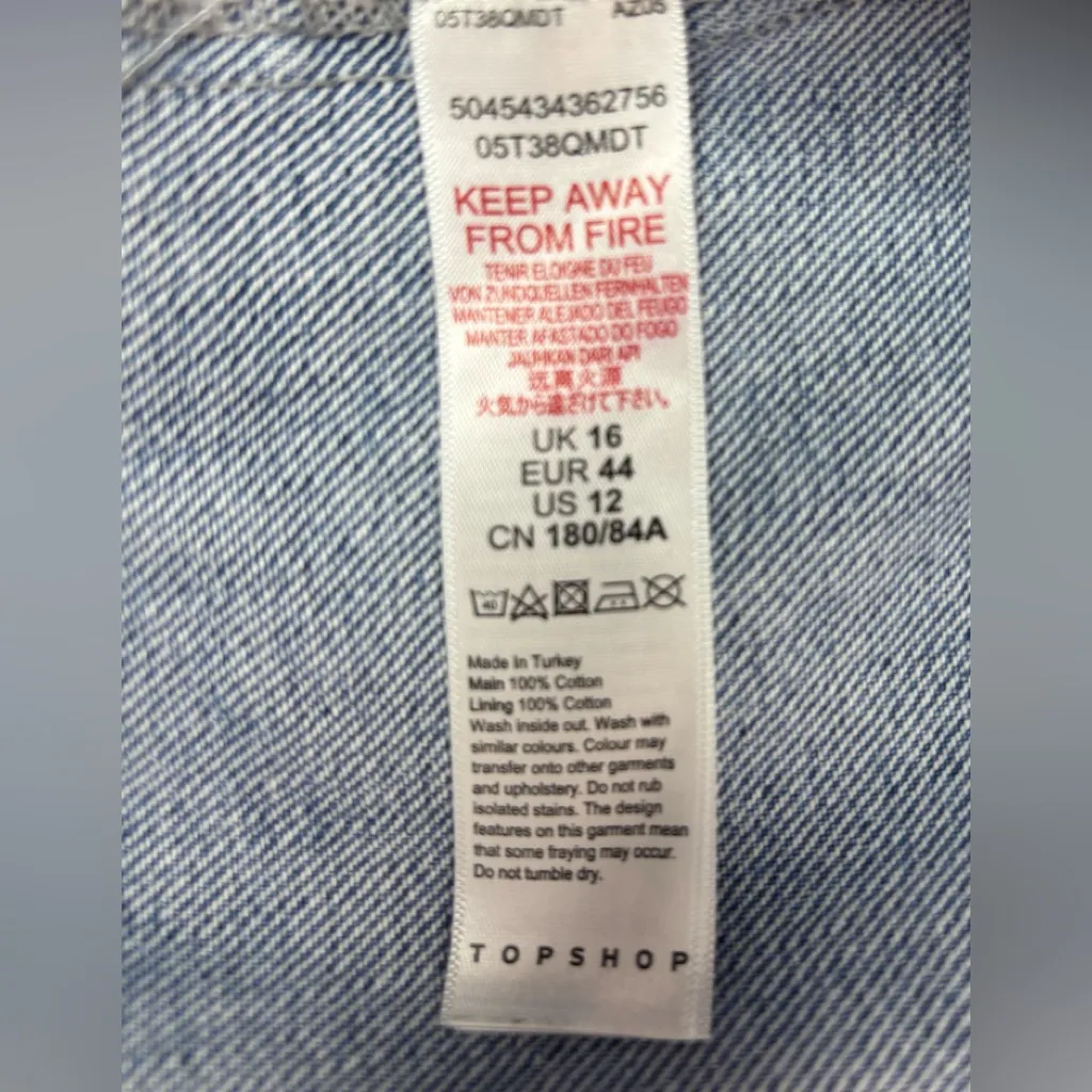 Topshop 16 Blue Denim Jeans Mini Skirt - Plus - Image 6