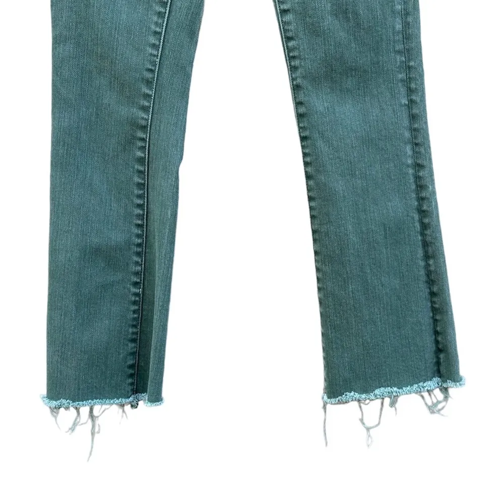 Carly Kick Flare High Rise Jeans Olive Stone Stretch Size 23 - Image 4