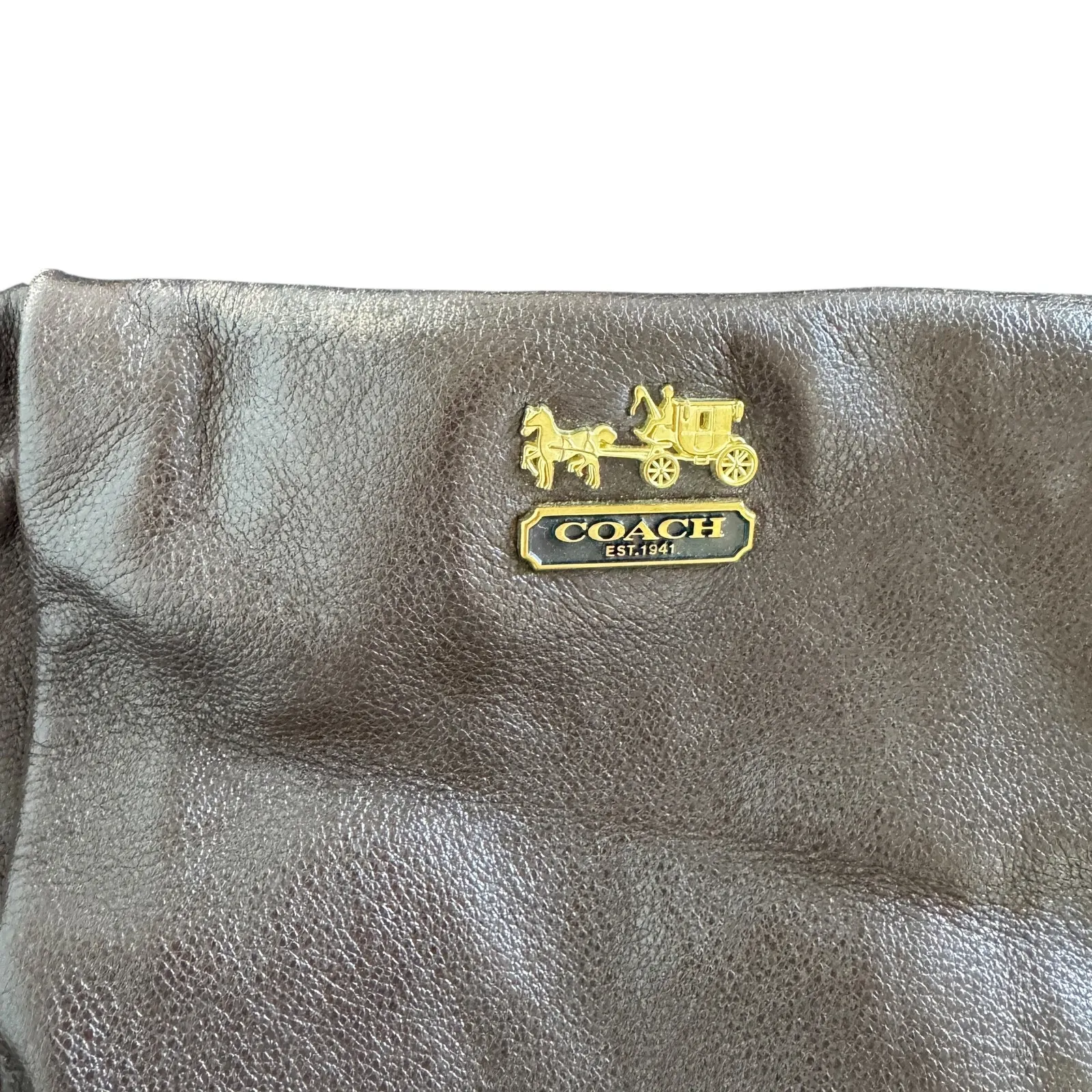 Coach Madison Isabelle Leather Satchel Brown - Image 3