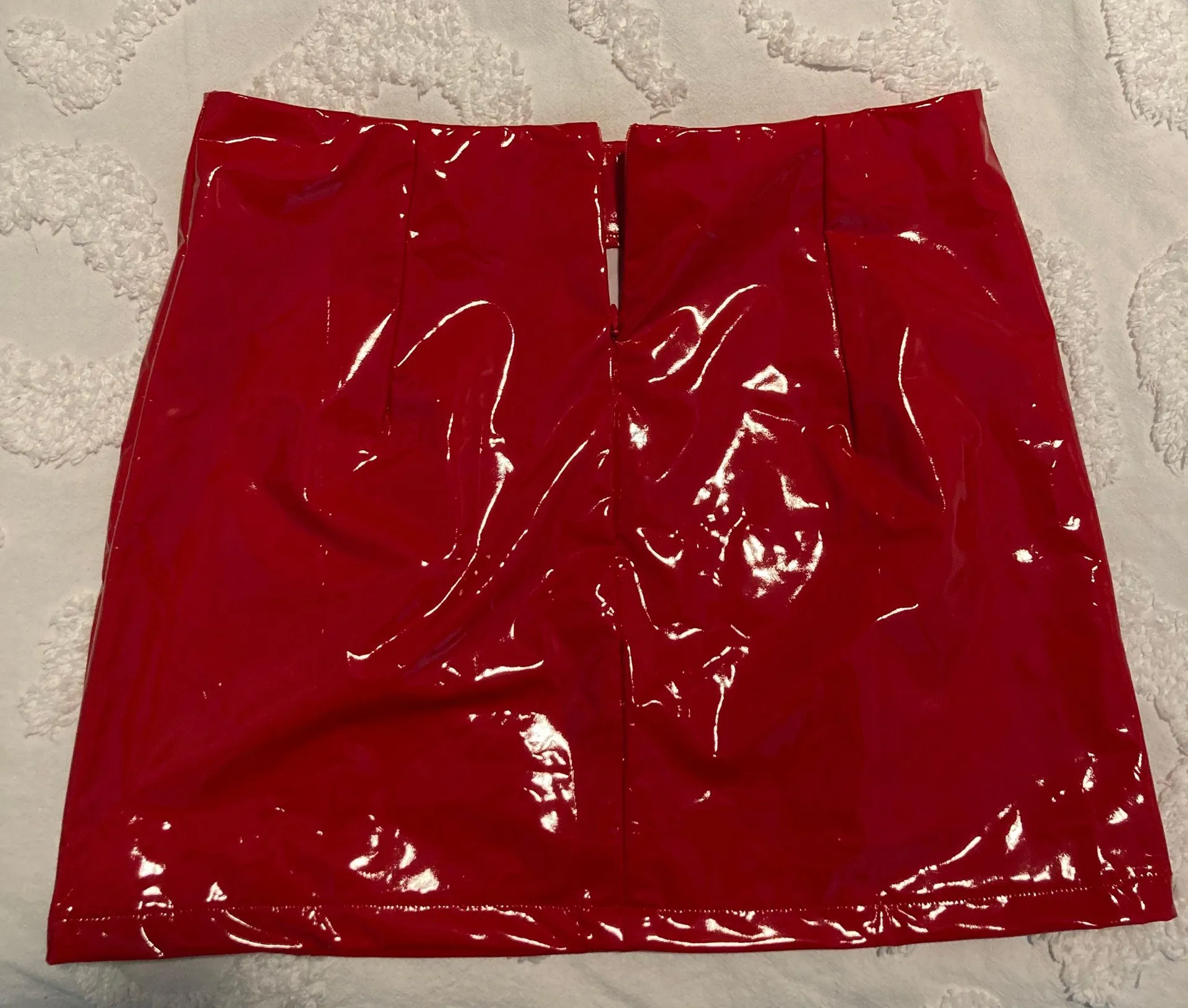 Red Latex Skirt - Image 2