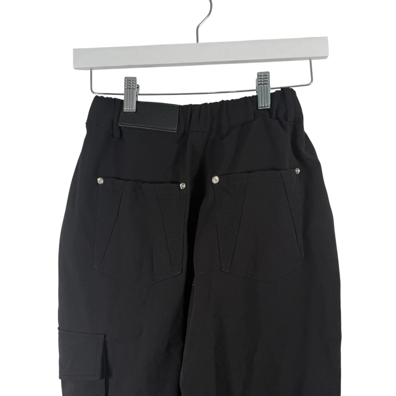 Maniere de Voir Blue Black Hybrid Two Tone Cargo Jeans Y2K Womens 8 - Image 6