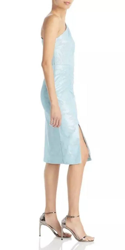 Aidan Mattox Sequin Mesh Cocktail Dress in Cloudy Aqua, NWT, Size 6 - Image 3