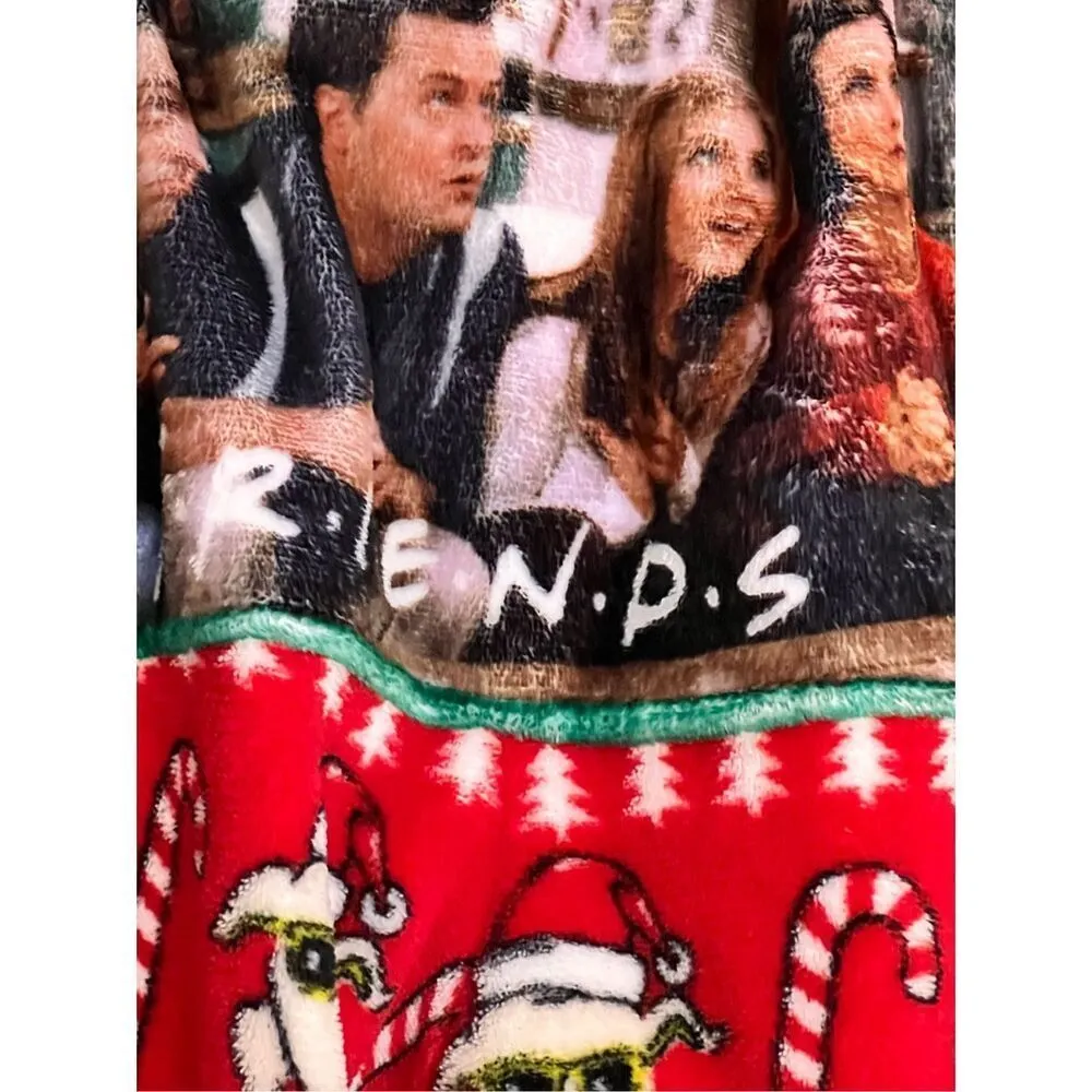 Friends Christmas Pajamas Womens S One Piece Union Suit Back Flap - Image 2