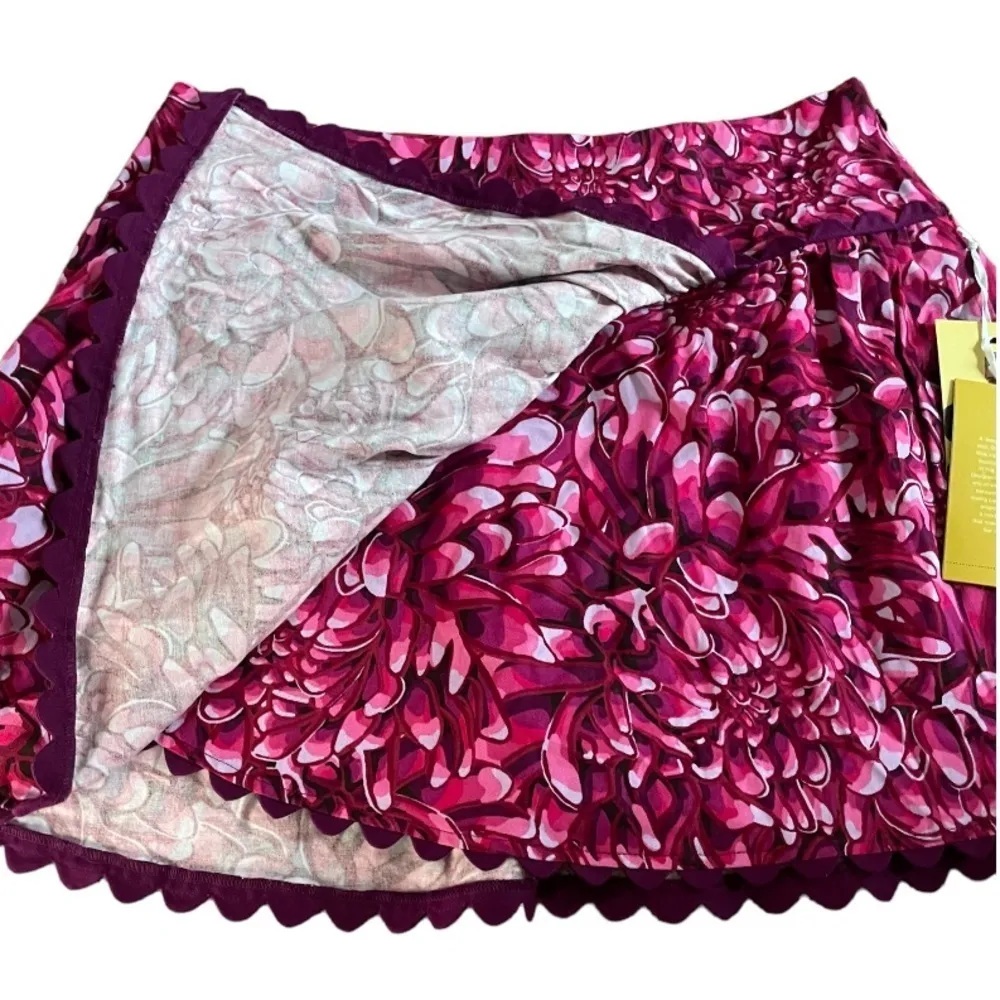 Kika Vargas × Target Floral Scallop edge Mini skirt Pink Size 12 E - Image 3