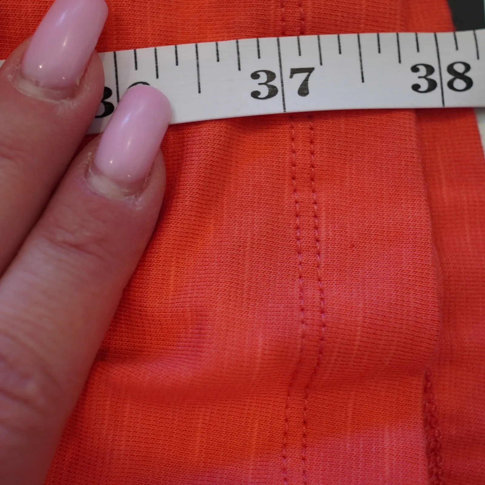 Horny Toad Orange Square Neck Cap Sleeve Midi Dress XS Tencel‎ Cotton Minimalist - Image 8